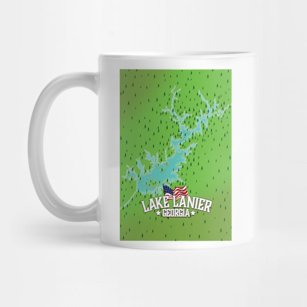 Lake Lanier Georgia Vintage travel poster by nickemporium1